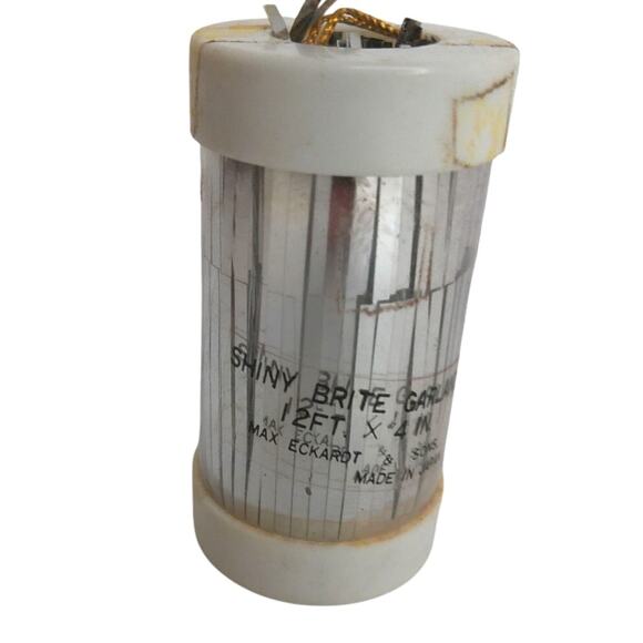 Vintage Shiny Brite Christmas Silver Tinsel Garland 12 Feet - Picture 1 of 6